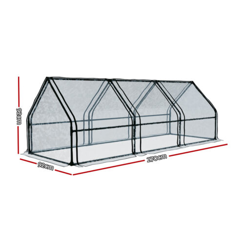 Green Fingers Greenhouse 2.7x0.9x0.9M Mini Green House Raised Garden Bed Planter Box - Image 2