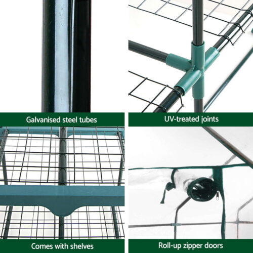 Green Fingers Greenhouse 5 Tiers Mini Green House Garden Bed Planter Box 1.9x0.7x0.5M - Image 6