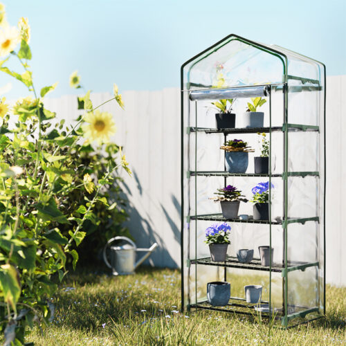 Green Fingers Greenhouse 5 Tiers Mini Green House Garden Bed Planter Box 1.9x0.7x0.5M - Image 7