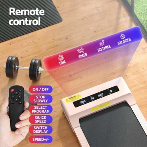 Everfit Treadmill Electric Walking Pad Under Desk Home Gym Fitness 360mm Pink - Image 6