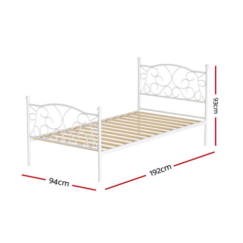 Artiss Bed Frame Single Size Metal Bed Frame GROA - Image 2
