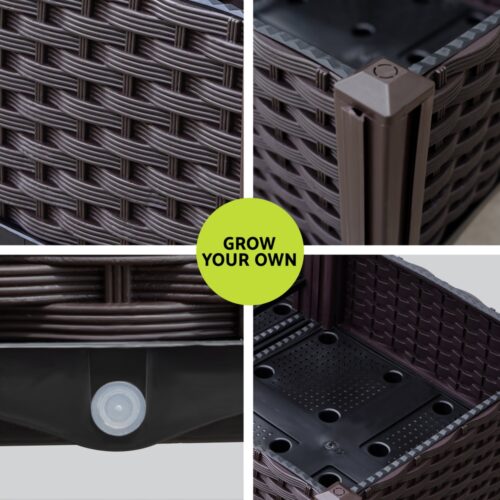 Green Fingers Garden Bed 120x40x36cm PP Planter Box Raised Container Growing Herb - Image 5