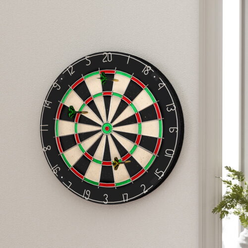 18" Dartboard Dart Board with Steel Darts Competition Party Game - Image 7