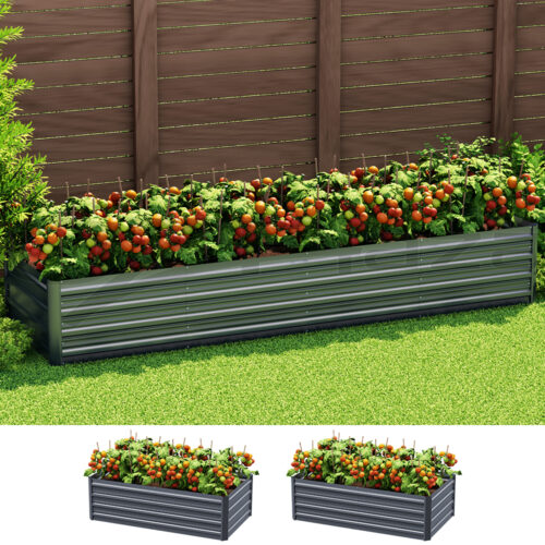 Green Fingers Garden Bed 240X80X45cm Planter Box Raised Container Galvanised Herb - Image 7