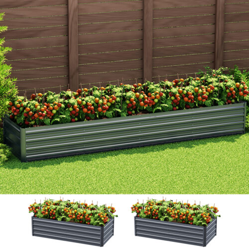Green Fingers Garden Bed 320X80X45cm Planter Box Raised Container Galvanised Herb - Image 7