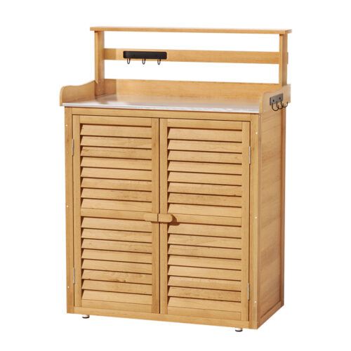 Gardeon Outdoor Storage Cabinet Box Potting Bench Table Shelf Chest Garden Shed - Image 3