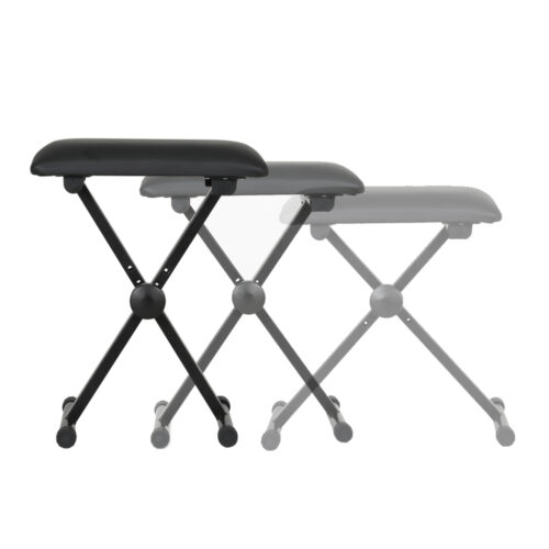 Alpha Piano Stool Adjustable Height Keyboard Seat Portable Bench Chair Black - Image 4
