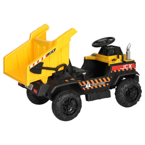 Rigo Kids Electric Ride On Car Dumptruck Loader Toy Cars 12V Yellow - Image 3