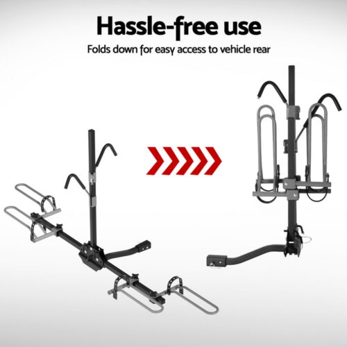 Giantz 2 Bicycle Bike Carrier Rack Car 2" Hitch Mount Platform Foldable Black,Giantz 2 Bicycle Bike Carrier Rack Car 2" Hitch Mount Platform Foldable Black - Image 5