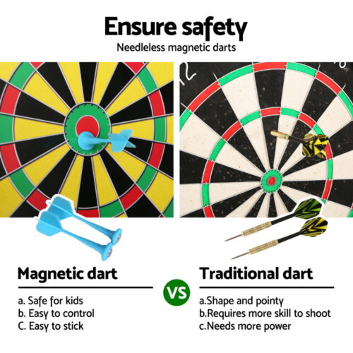 16" Dartboard Dart Board with Magnetic Darts Kids Toy Gift - Image 5