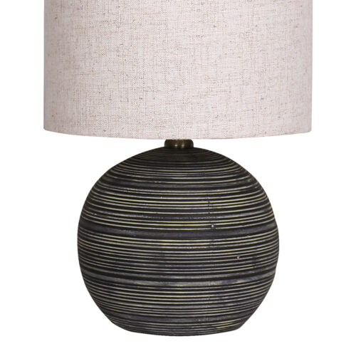 Sarantino Ceramic Table Lamp with Striped Pattern - Image 4