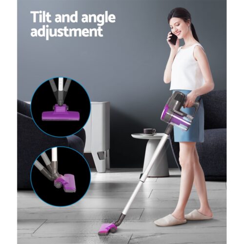 Devanti Stick Vacuum Cleaner Bagless Corded 500W Purple - Image 4
