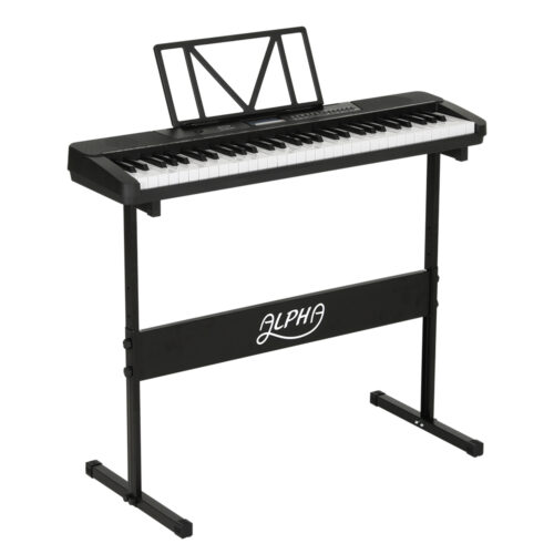 Alpha 61 Keys Electronic Piano Keyboard Digital Electric w/ Stand Touch Sensitive - Image 2