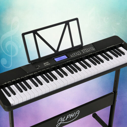 Alpha 61 Keys Electronic Piano Keyboard Digital Electric w/ Stand Touch Sensitive - Image 6