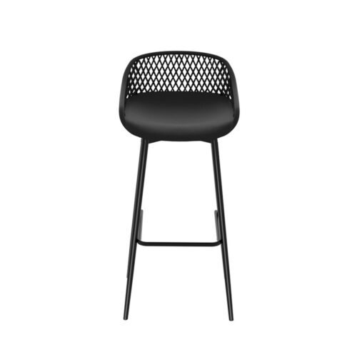 Gardeon 4x Outdoor Bar Stools Plastic Black - Image 3