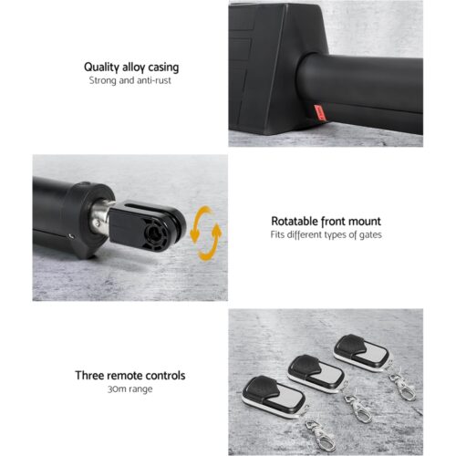 Lockmaster Single Swing Gate Opener 10W Solar Power Automatic Electric 300KG 5M - Image 4