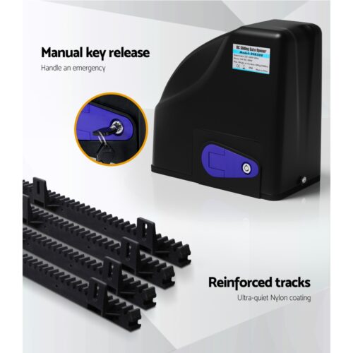 Lockmaster Automatic Sliding Gate Opener Kit 10W Solar Panel Electric 4M 600KG - Image 5