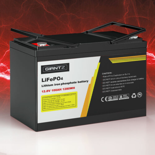 Giantz 12V 100Ah Lithium Battery LiFePO4 Deep Cycle Box Solar Caravan Camping - Image 7