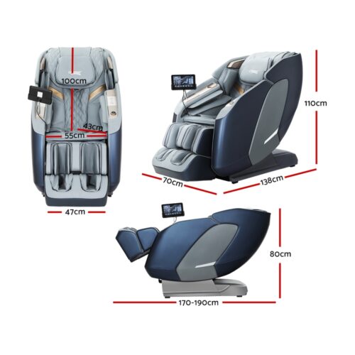 Livemor 4D Massage Chair Electric Recliner Double Core Mechanism Massager Melisa - Image 2