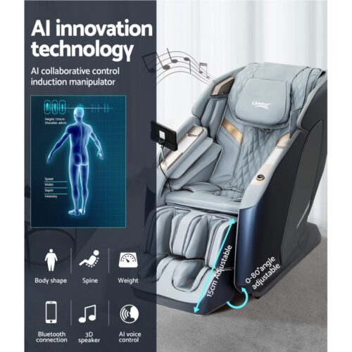 Livemor 4D Massage Chair Electric Recliner Double Core Mechanism Massager Melisa - Image 5