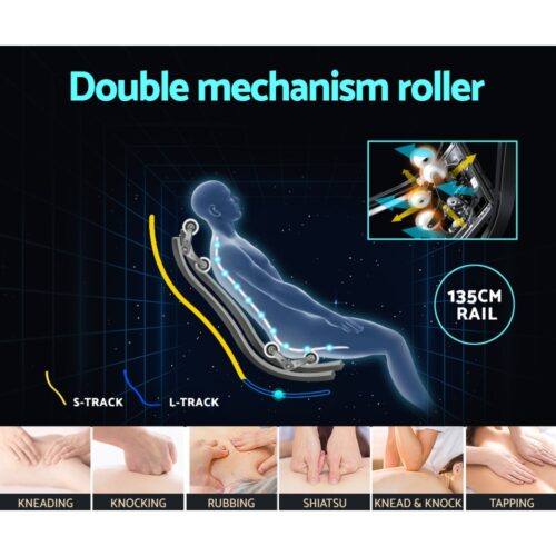 Livemor 4D Massage Chair Electric Recliner Double Core Mechanism Massager Melisa - Image 6