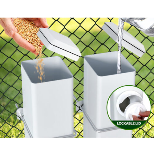 Giantz Chicken Feeder 4L Water Dispenser Automatic Waterer - Image 5