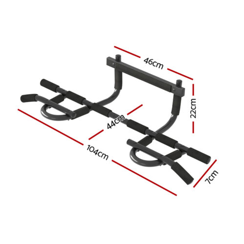 Everfit Pull Up Bar 104CM Doorway Chin Up Horizontal Bar Gym - Image 2