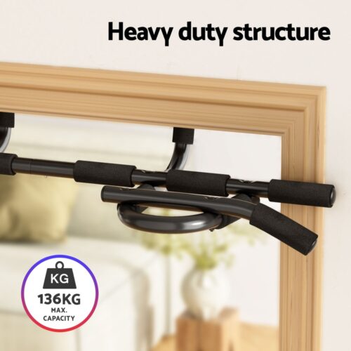 Everfit Pull Up Bar 104CM Doorway Chin Up Horizontal Bar Gym - Image 6