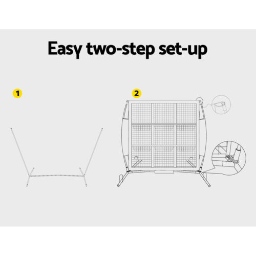 Everfit Soccer Net Baseball Pitching Football Goal Training Aid 9 Target Zone - Image 6