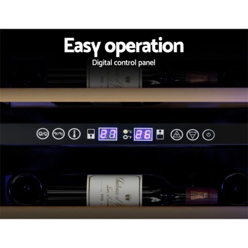 Devanti Wine Fridge Cooler Dual Zone 128 Bottles - Image 5