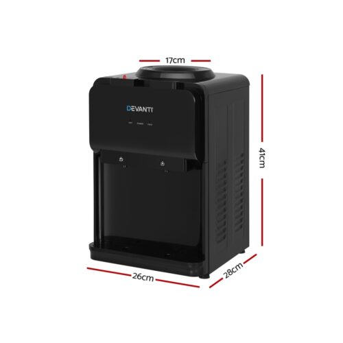 Devanti Water Cooler Dispenser Bench Top Black - Image 2