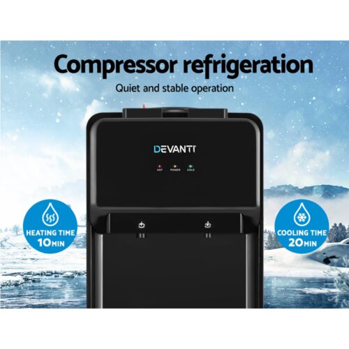 Devanti Water Cooler Dispenser Bench Top Black - Image 5