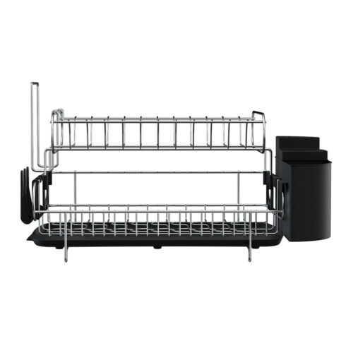Cefito Dish Rack Drying Drainer Cup Holder Cutlery Tray Kitchen Organiser 2-Tier - Image 3