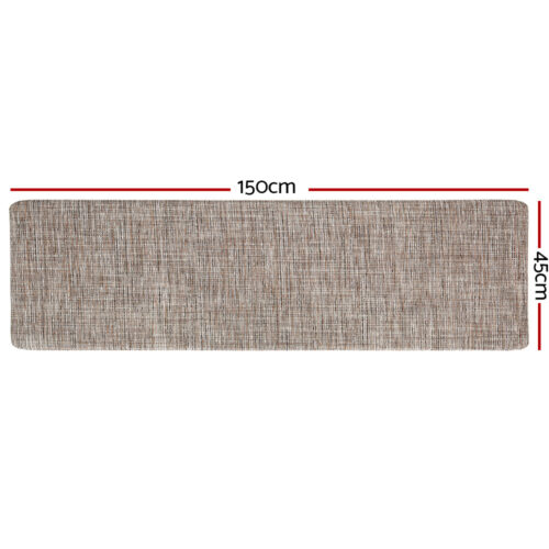 Artiss Kitchen Mat 45x150cm Textilene Floor Rug Carpet Non-slip - Image 2