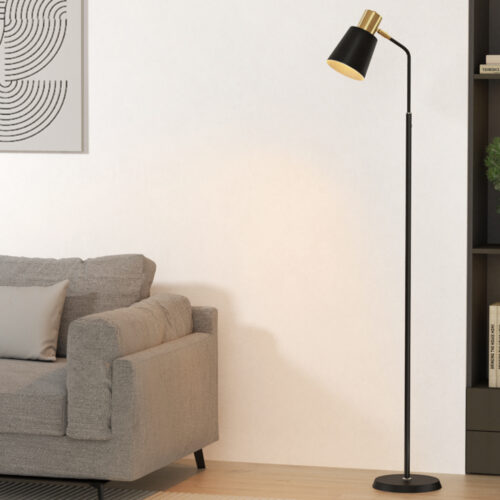 Artiss Floor Lamp LED Light Stand Modern Home Living Room Office Reading Black - Image 7