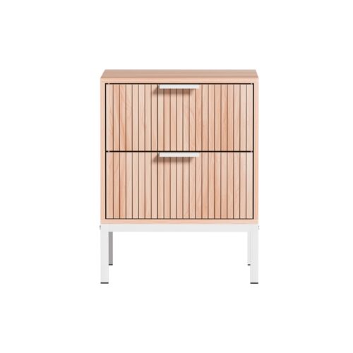 Artiss Bedside Table Drawers Side End Table Storage Cabinet Nightstand Pine LURA - Image 3
