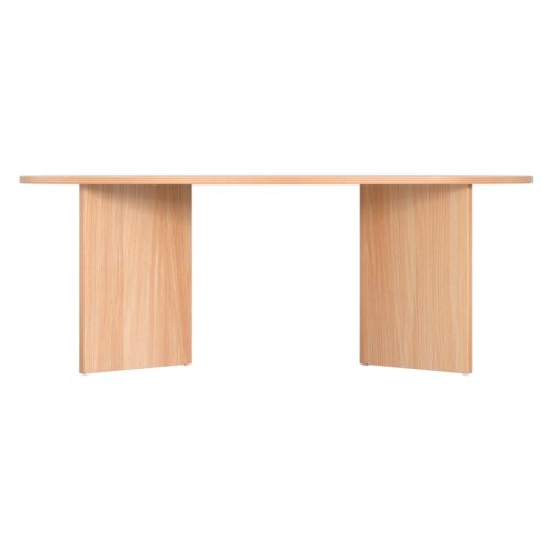 Artiss Coffee Table Oval 110CM Pine Alva - Image 3