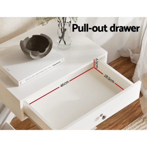 Artiss Bedside Table Drawers Side Table Storage Cabinet Nightstand White QARA - Image 4