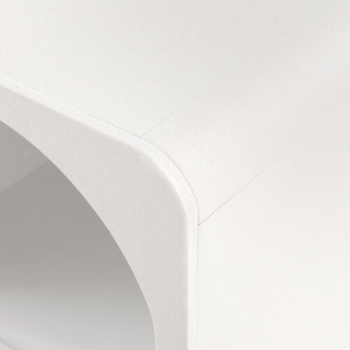 Artiss Bedside Table Shelves Side End Table Storage Nightstand White ARCHED - Image 3