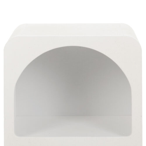 Artiss Bedside Table Shelves Side End Table Storage Nightstand White ARCHED - Image 4