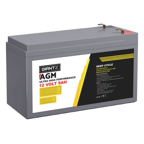 Giantz AGM Deep Cycle Battery 12V 9Ah Box Portable Solar Caravan Camping - Image 2