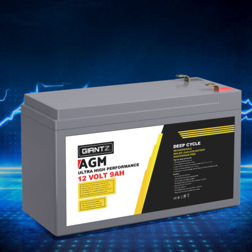 Giantz AGM Deep Cycle Battery 12V 9Ah Box Portable Solar Caravan Camping - Image 8