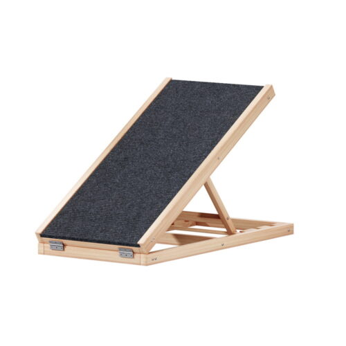 i.Pet Dog Ramp 70cm Adjustable Height Wooden Steps Stairs For Bed Sofa Car Foldable - Image 2