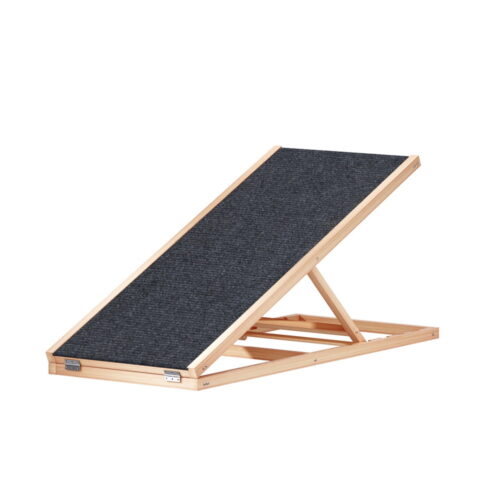 i.Pet Dog Ramp 100cm Adjustable Height Wooden Steps Stairs For Bed Sofa Car Foldable - Image 2