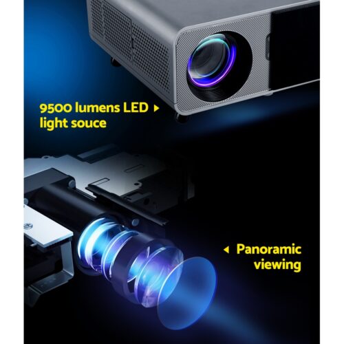 Devanti Portable Wifi Video Projector 4K 2.4G/5G Home Theater HDMI 1080P - Image 6