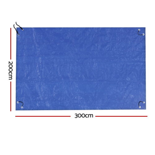 Aquabuddy Pool Cover 3x2m Above-ground Swimming Pool Blanket Blue - Image 3