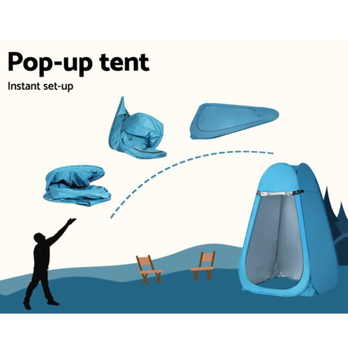 Weisshorn Pop up Camping Shower Toilet Tent Outdoor Privacy Change Room - Image 5