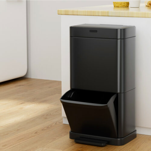 Devanti 70L Motion Sensor Bin Pedal Bins Automatic Black - Image 7