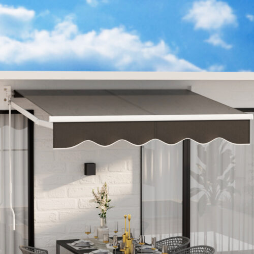 Instahut Retractable Folding Arm Awning Motorised Sunshade 2Mx1.5M Grey - Image 7