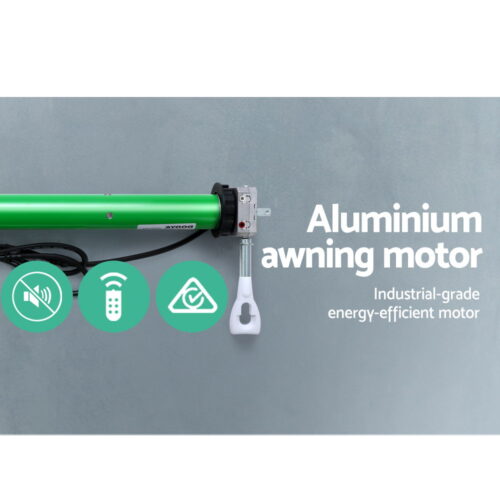 Instahut Retractable Folding Arm Awning Motorised Sunshade 4Mx3M Grey - Image 5